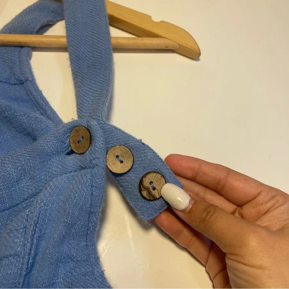 Free People Free-Est Sun-Drenched Overalls Jumpsuit Wide-Leg Slouchy XS Bohemian - Picture 4 of 13